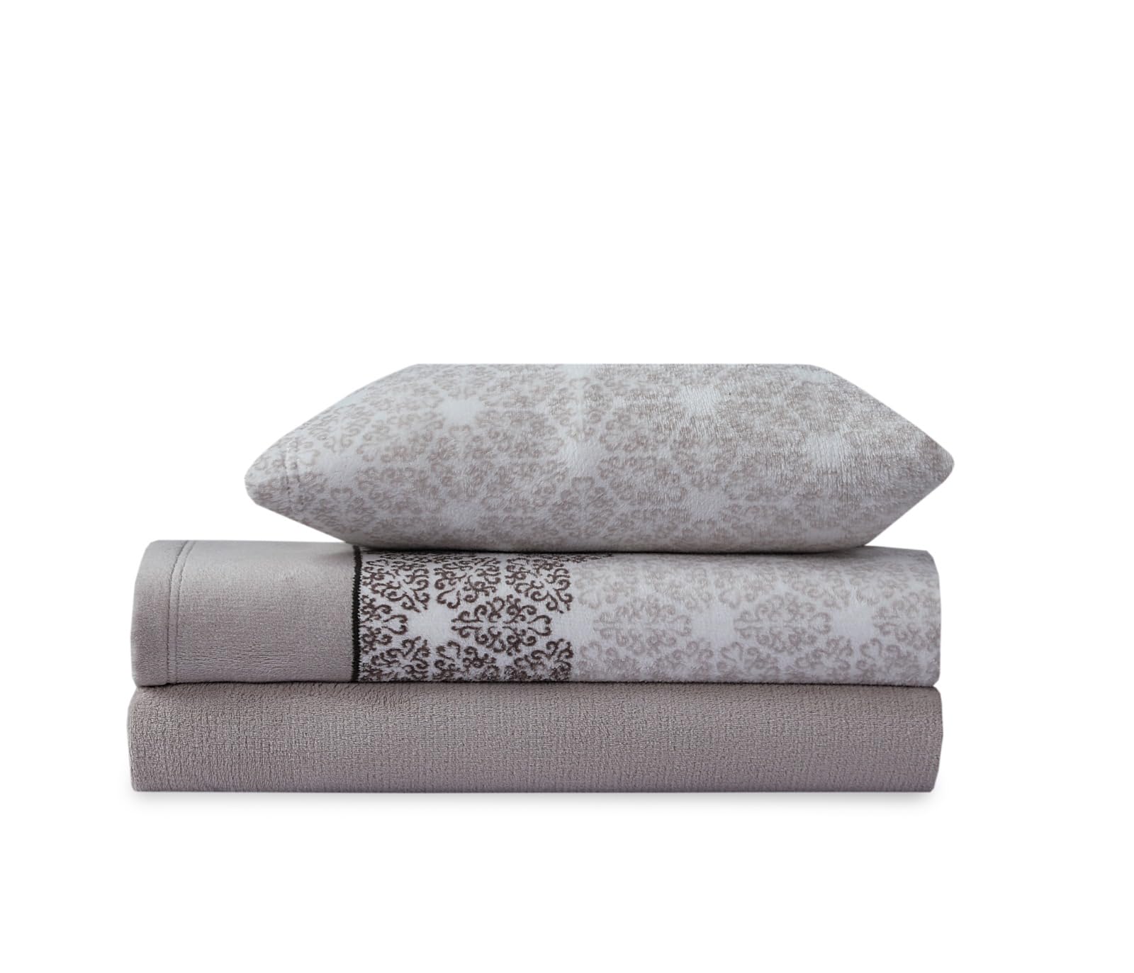 Paula Home Juego Sábanas Coralina 3 Piezas Invierno, Polar Franela Térmica 240Gr/M² Incluye Bajera Ajustable +30cm, Encimera y Funda Almohada. (Bison 150x190/200+30cm para Cama de 150)