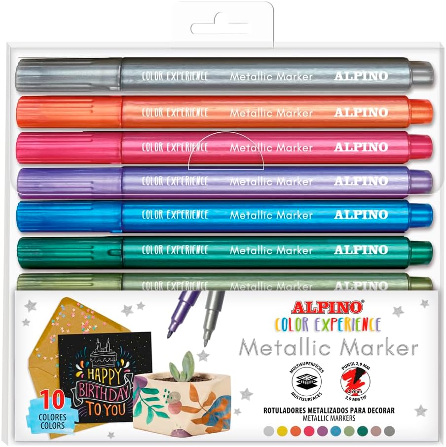 10 rotuladores Alpino con colores metalizados por 4,98€ ¡¡50% de descuento!!
