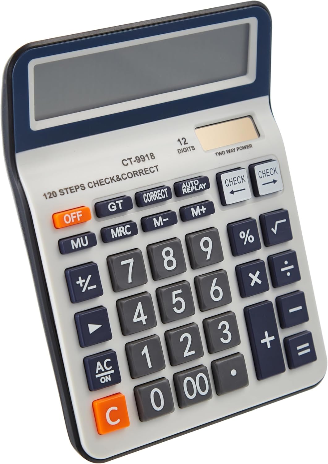 SOLDTRUE 12-Digit Desktop Calculator with Extra Large LCD | 120 Steps Check & Correct, Memory Recall, Dual Power, Big Buttons | for Office, School & Home (1 Pcs.)-image-44