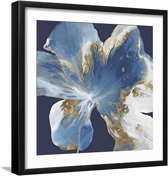 Wall Art Print Liquid Enigma I on Black Frame by Eva Watts, 21" x 21"