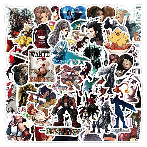 60 Pegatinas de Final Fantasy para Coche, Portátil, Teléfono, Guitarra, Monopatín, Moto,...