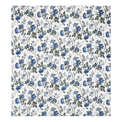 Image of Mafatlal Saanjh 144 TC Summer Cotton Bedsheet Double Bed 95x108 Inch | Soft Breathable Cooling Fabric | Lightweight Durable Texture |Block Printed | Pillow Cover Included | Indian Blue Elegant Design