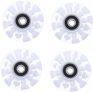 BESPORTBLE Rodas De Skate 4 Peças Acessórios De Skate Acessórios Ao Ar Livre Acessórios Interiores Rodas De Skate LED Acendem Rodas De Skate Rolamentos De Esferas De Skate Pu Rua