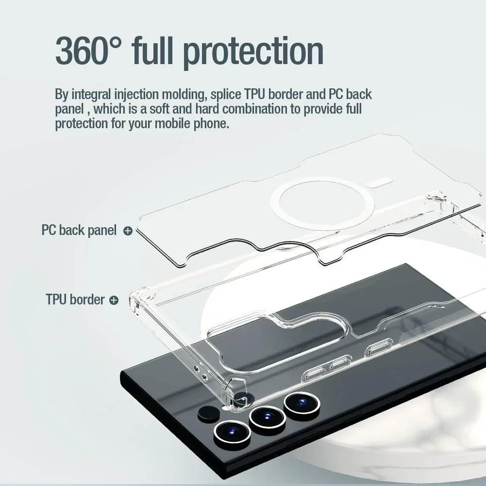 Custodia magnetica per Samsung Galaxy S25 S24 Ultra Plus Pro, protezione per obiettivo, magnete standard, per Samsung S25