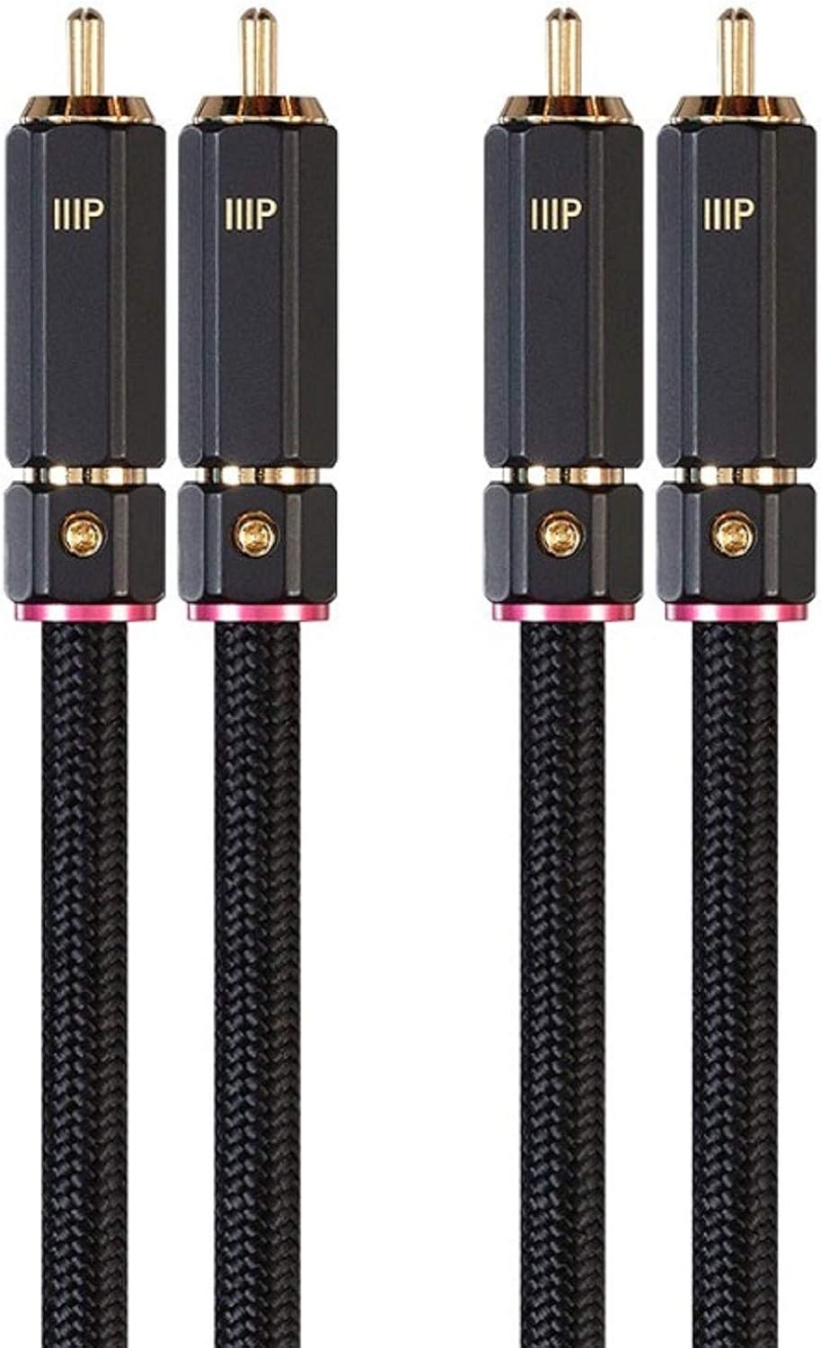 Monoprice - 138076 Male RCA Two Channel Stereo Audio Cable - 3 Feet - Black, Gold Plated Connectors, Double Shielded with Copper Braiding - Onix Series : Everything Else