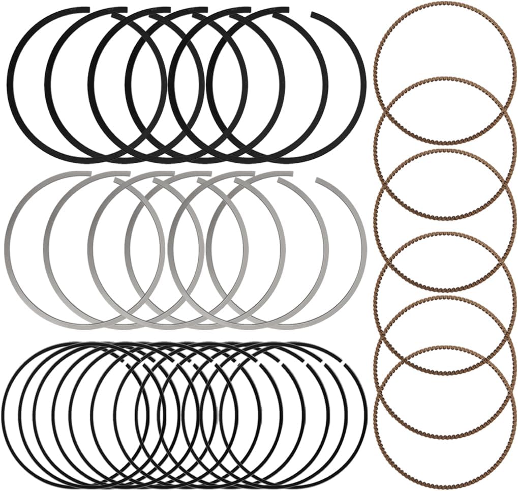 Engine Piston Ring Set Standard Fits for Acura MDX ZDX TL RL V6 3.7L 2010-2014 13011RKGE02, 13011-RKG-305