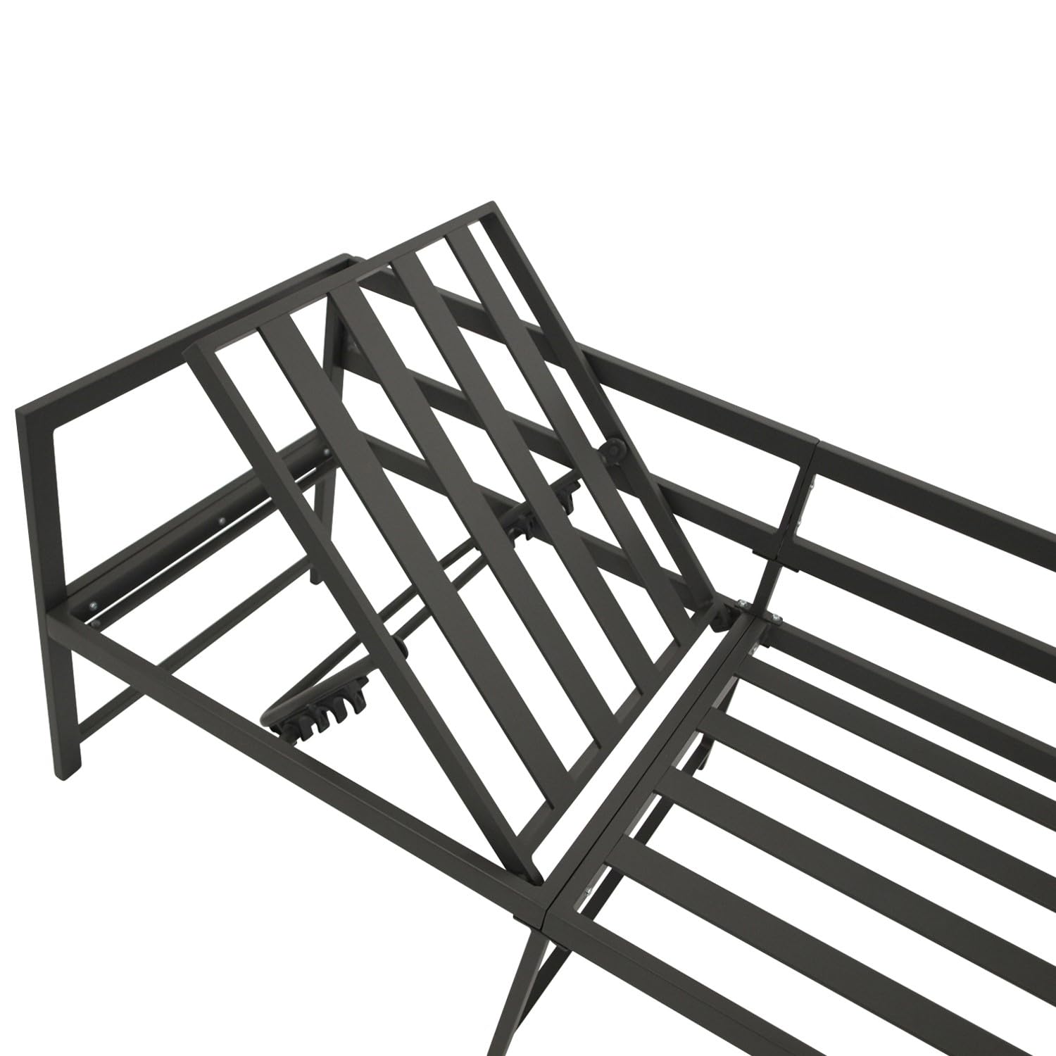 DEGAMO Funktions Eck- Loungeset Montana 192x188cm, Aluminiumgestell dunkelgrau, mit Verstellbarer Liegefunktion und Polstern grau, Outdoor wetterfest