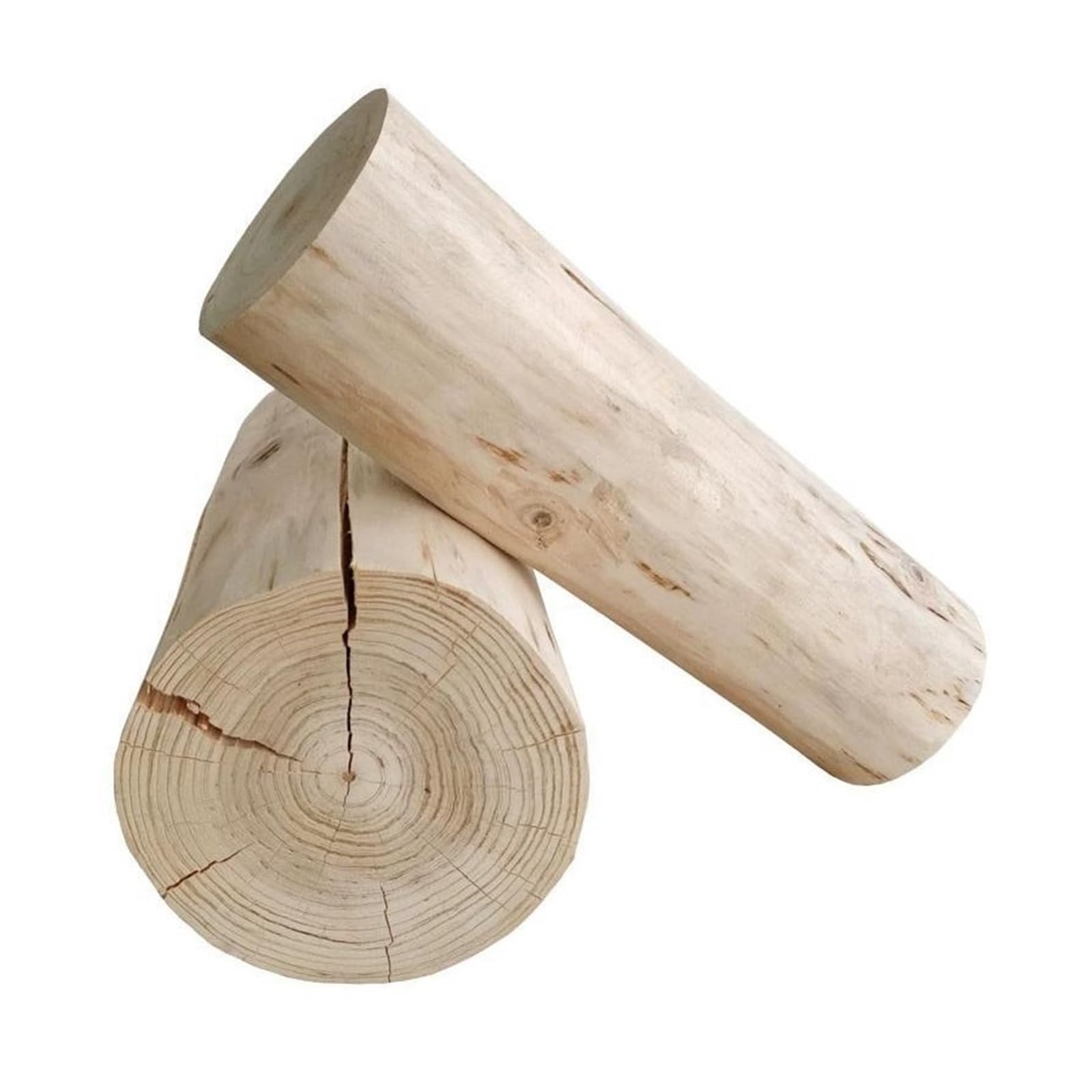 QuxetlRyz Wooden Tree Stump Decor 2PCS Real Peeled Cedar Wood Fireplace Trim, Log Stump Decorative Ornaments, Rustic Column for Homestay Decor(5-16cm 20cm)