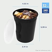 Vista 22 de Karat [24oz - 240 ct] Contenedores redondos moldeados por inyección de PP transparentes con tapas