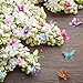 Zonon 60 Pcs Small Butterflies for Crafts Organza Butterflies Pack Sheer Mesh Wire Glitter Butterfly Nylon Colorful Butterfly with Gem for DIY Wedding Birthday Party Decoration, 2 Sizes(Vivid Color)