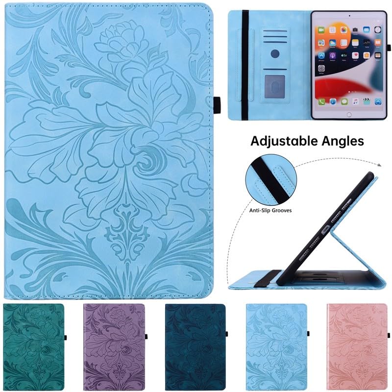 Étui pour Samsung Galaxy Tab S6 Lite 2024 bleu clair en cuir à rabat