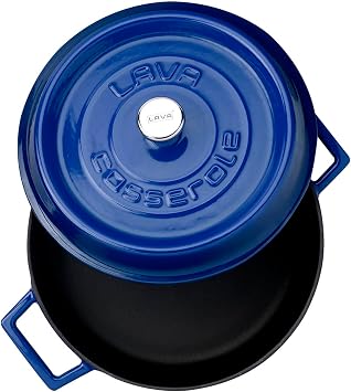 Lava Casting Multi-Purpose Spring Pot Diameter (Ø) 24 cm -Trendy Blue