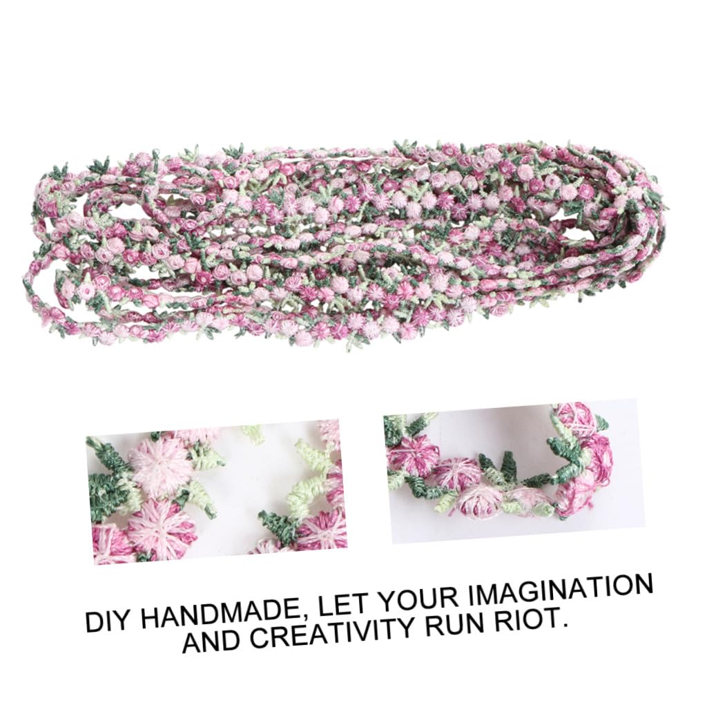 SHINEOFI 3piezas Cinta De Encaje Floral Rosa Para Decoración De Bodas Manualidades y Proyectos De Costura Apliques Diseño De Flores Bordadas
