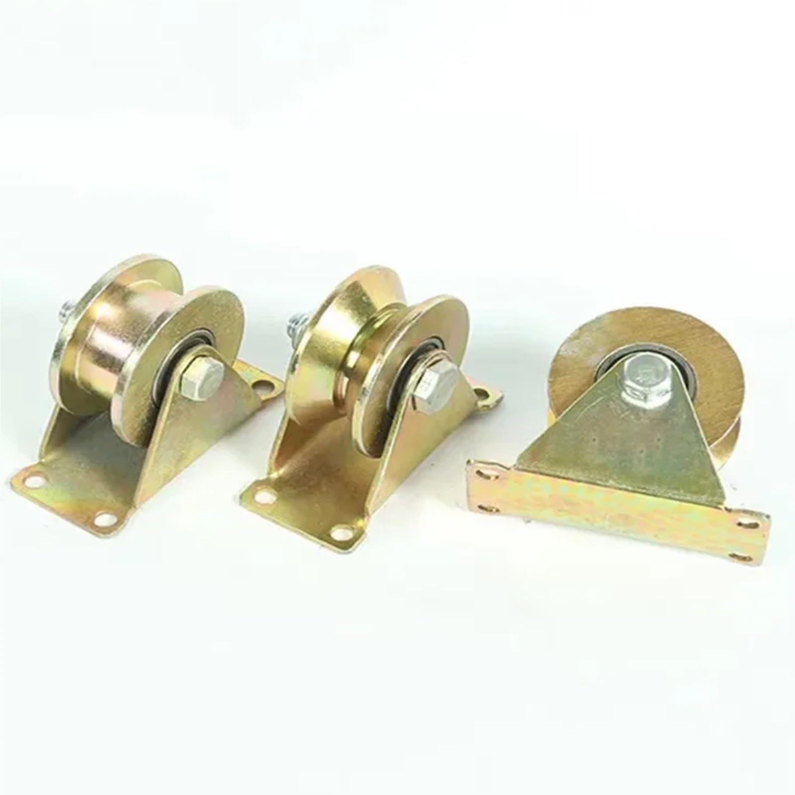 Puleggia con scanalatura, 1 pezzo a U, 2 rotelle rigide for carichi pesanti, for binario invertito, capacità di carico del cancello scorrevole 660 libbre (1 pezzo)(4pcs)