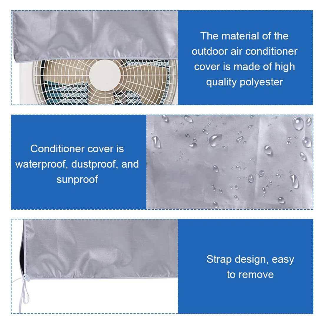 Klimaanlagen Abdeckung 80x30x57cm - Wasserdicht & Sonnenschutz