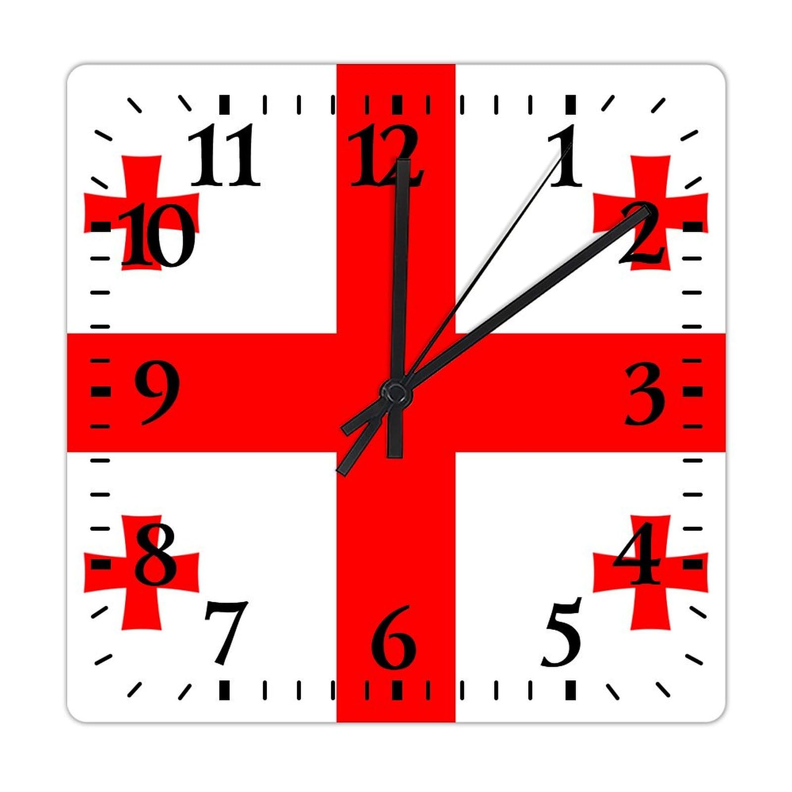Horloge murale en bois Géorgie silencieuse pour une ambiance chalet dans votre bureau