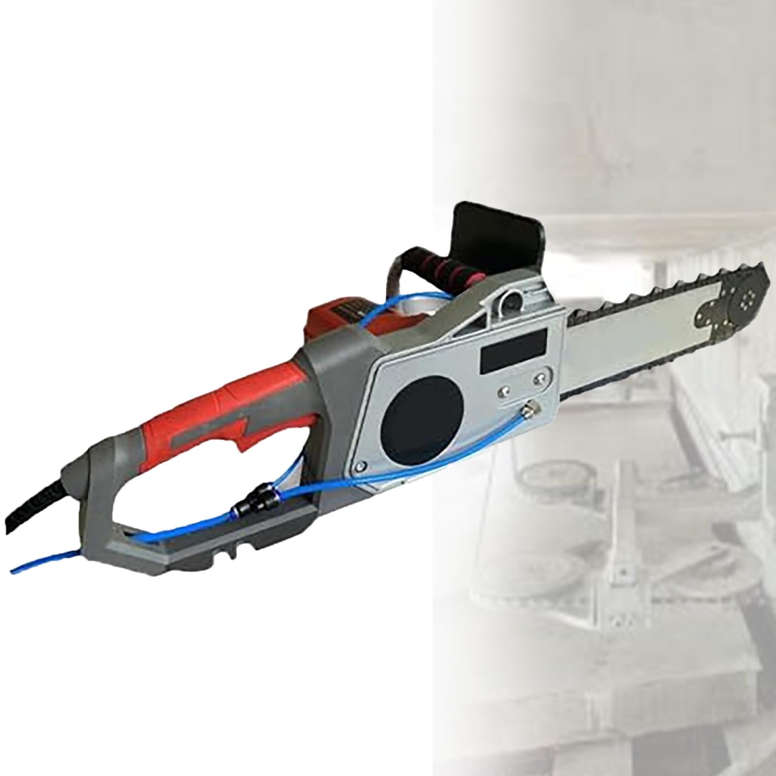Cortadora De Muros Con Cadena De Diamante,Motosierra De Mano Sin Escobillas,Motosierra EléCtrica HormigóN Con SupresióN De Polvo Con AlimentacióN De Agua,Con 2 Cadenas Y 2 Barras GuíA,480mm