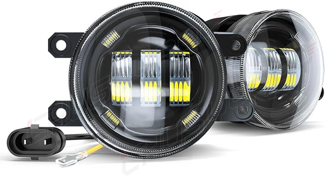 CHUSYYRAY 3.5 Inch Light Bulb Compatible with Honda Pilot LED Fog Light 2012 2013 2014 2015, Bumper Front Fog Light Assembly, 6000K White Clear Lens, IP68 Waterproof, Pack of 2