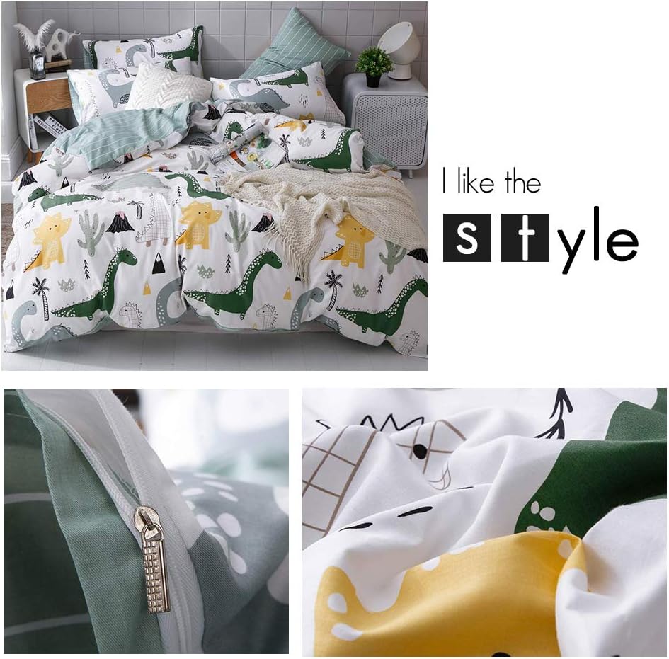 Hоt Dеаlѕ EAVD Boys Girls Kids Dinosaur Duvet Cover Queen Soft 100% Cotton Dinosaur Tree Cactus Pattern Bedding Set with 2 Pillowcases Super Cute Dinosaur Comforter Set with Zipper Closure (NO Comforter) 70% оƒƒ Evеrуthіng EAVD Boys Girls Kids Dinosaur Duvet Cover Queen Soft 100% Cotton Dinosaur Tree Cactus Pattern Bedding Set with 2 Pillowcases Super Cute Dinosaur Comforter Set with Zipper Closure (NO Comforter)