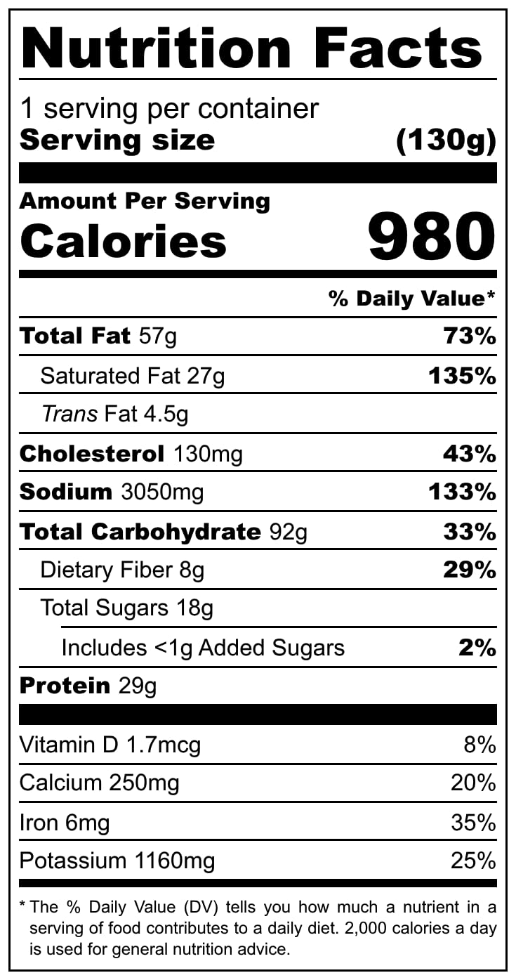 FOUNDATION Outdoors Chicken Pot Pie, Freeze Dried Backpacking & Camping Food, Emergency Food, High Protein Meal (6)