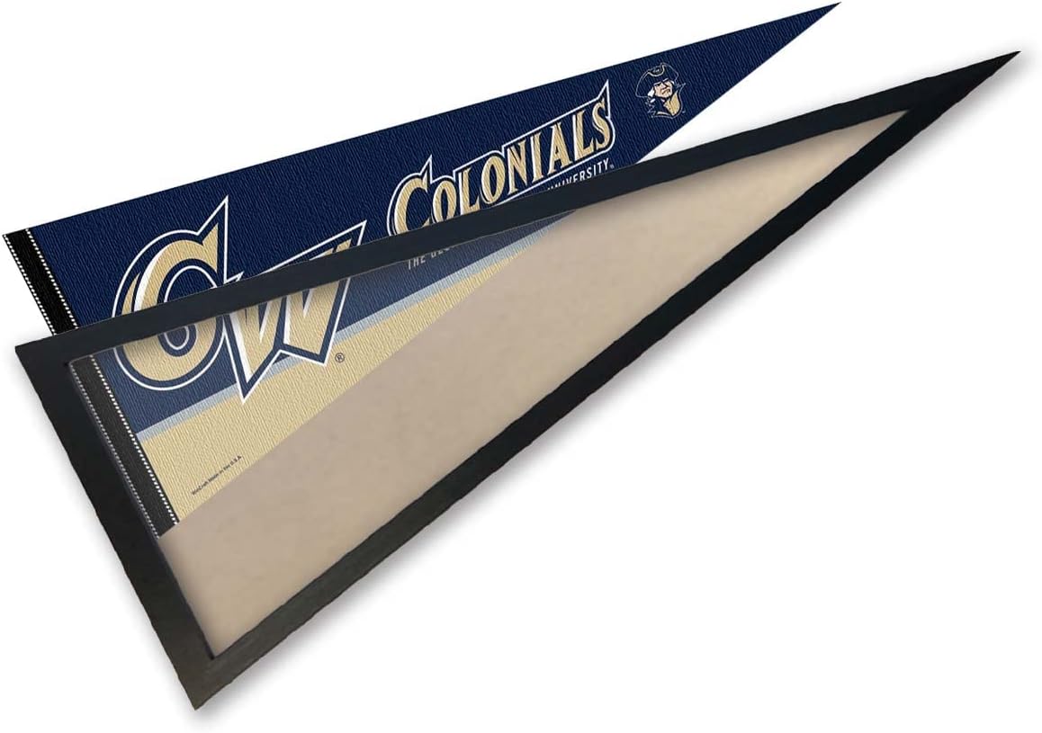 College Flags & Banners Co. George Washington University and Wood Pennant Frame