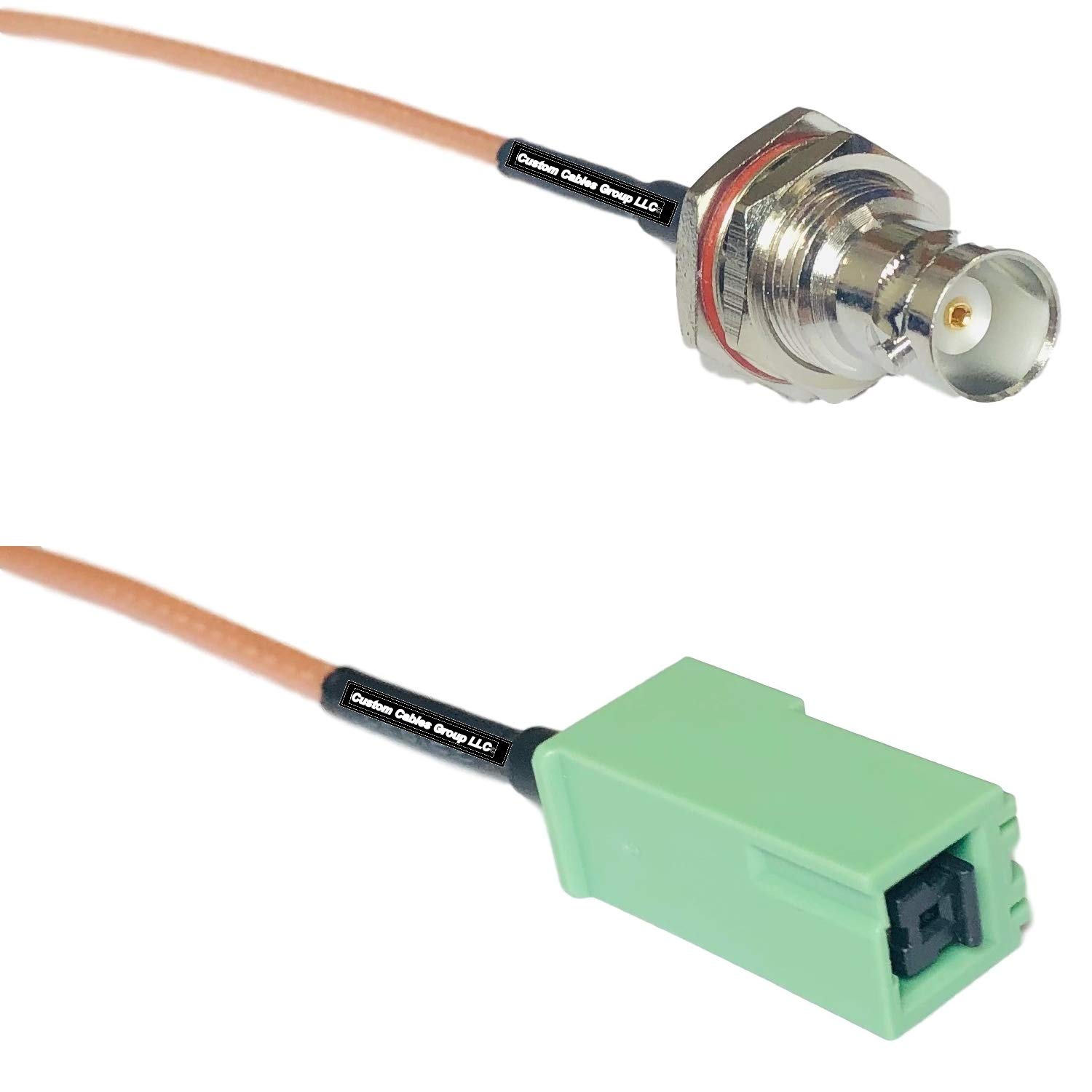 1 feet RG316 BNC Female Big Bulkhead to GT5-1S Green RF Pigtail Coaxial Cable
