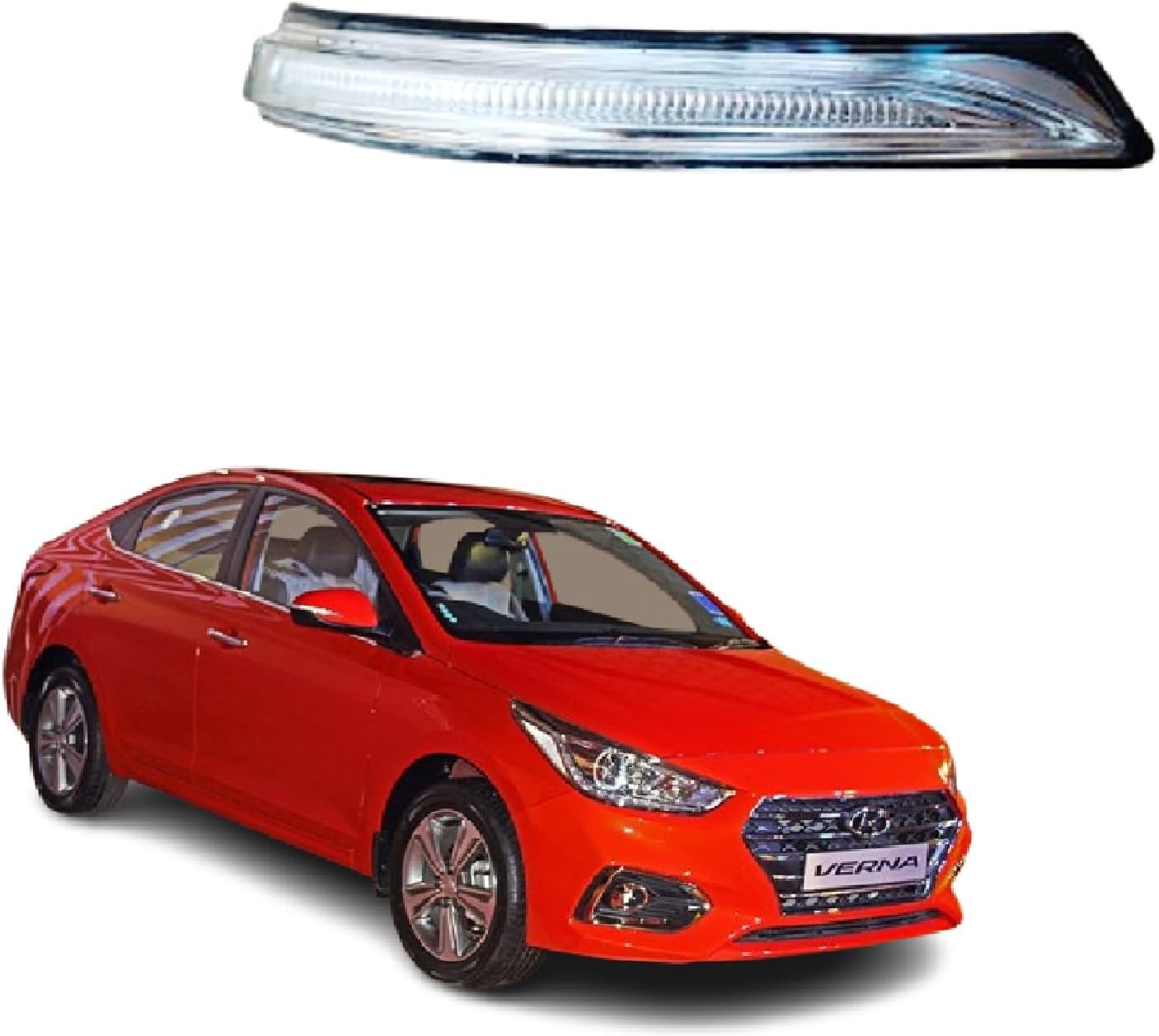 ORVM Side view Mirror Indicator Light/Turn Signal LED Light for H. Verna 5TH GEN, F/L 2017-2022 Year Model (RIGHT DRIVER SIDE)