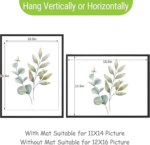 Vista 44 de Golden State Art - Marco de fotos de aluminio satinado clásico de 8 x 10 con alfombrilla de color marfil para fotos de 5 x 7 y cristal real, Dorado