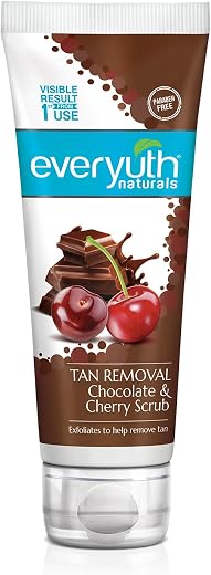 Everyuth Naturals Tan Removal Chocolate &amp; Cherry Scrub|D tan, Detoxify &amp; Cleanse|Paraben Free| Antioxidant Choco &amp; Multi-V...