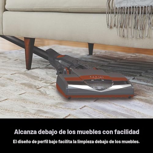 Miniatura 4 de Shark Rocket Aspiradora ultraligera sin bolsa con cable para limpieza de alfombras y suelos duros con dirección giratoria (HV301), gris/naranja