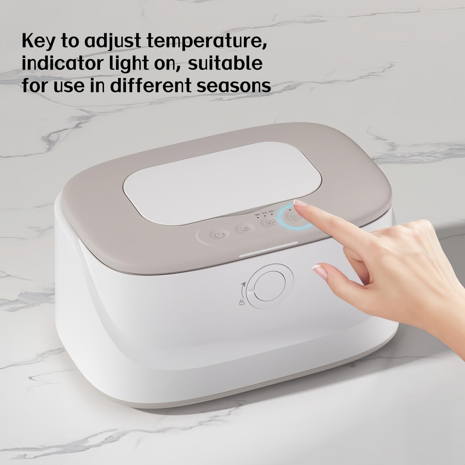 Chauffe-linge, grande capacité avec contrôle de la température, adapté pour les soins de bébé et le nettoyage du visage