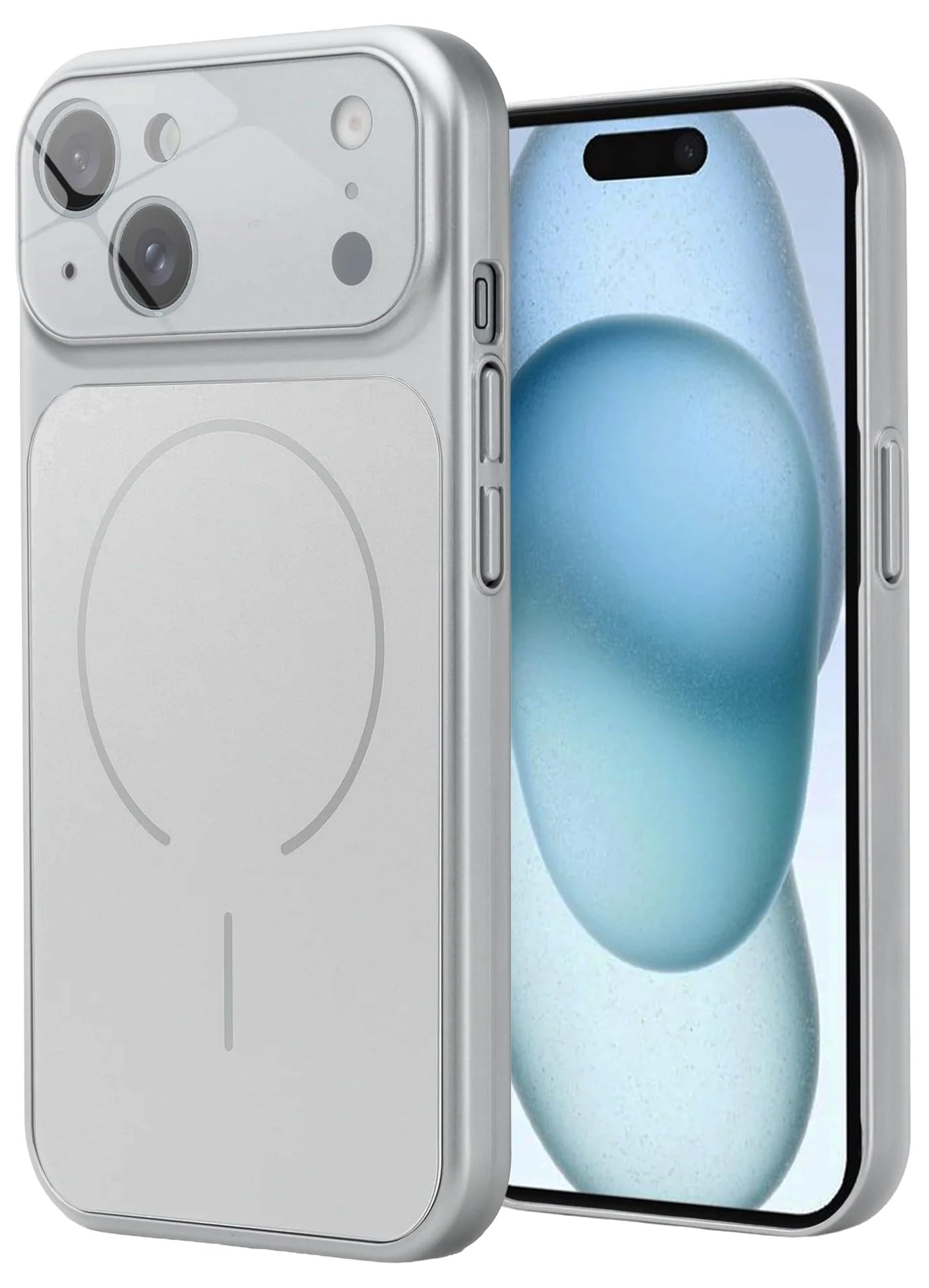 SHINESTAR iPhone 15 Case – Premium Shockproof Protective Cover, Wireless Charging Compatible, Slim & Durable Luxury Back Cover with Camera Protection (Silver)-image-31