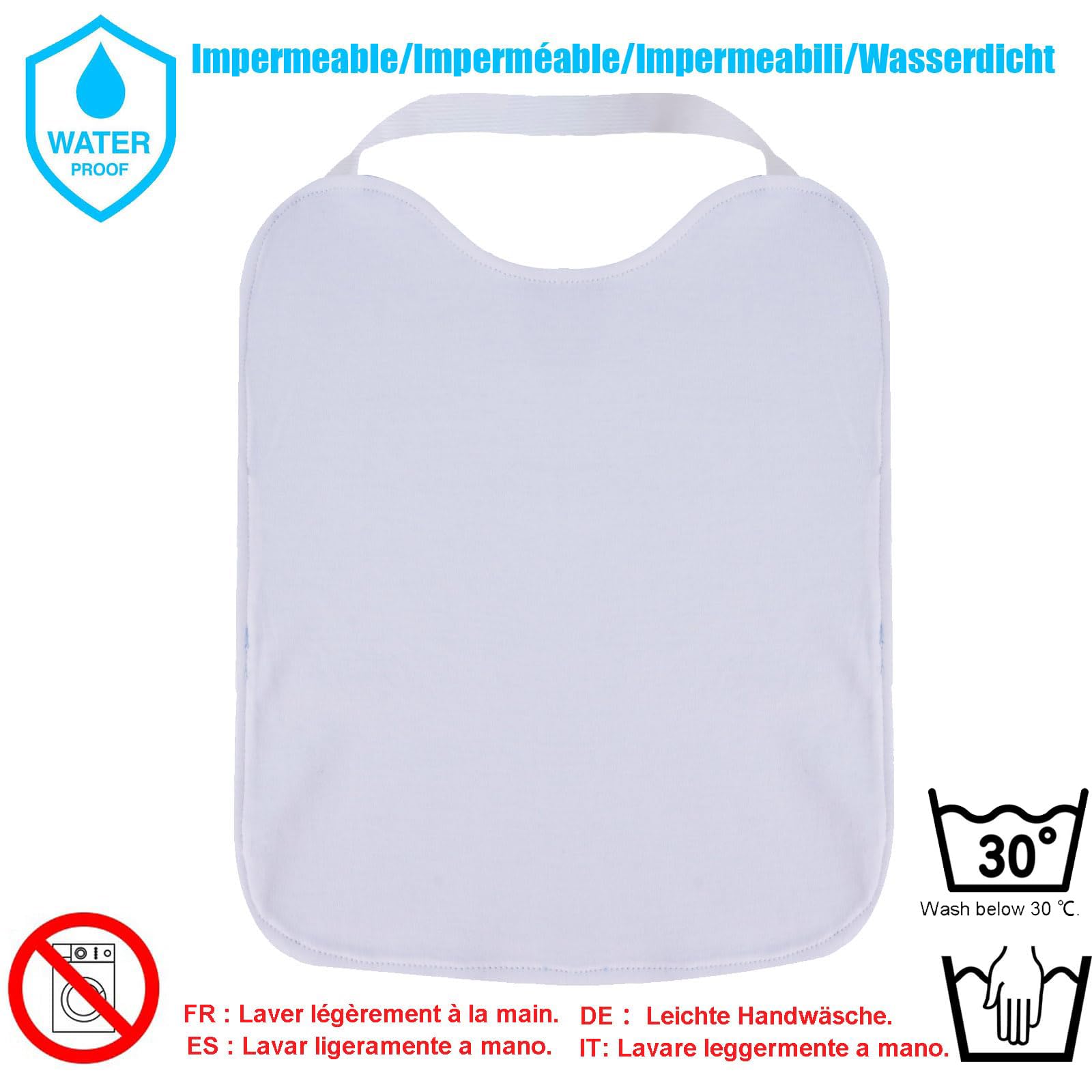 SLOSH Bavaglini Impermeabili con Elastica Elastico Bavaglino Impermeabile per Asilo Bavaglini Grandi Lavabili Panno per Ruttino Pappa Svezzamento per Bambini 0 a 3 Anni