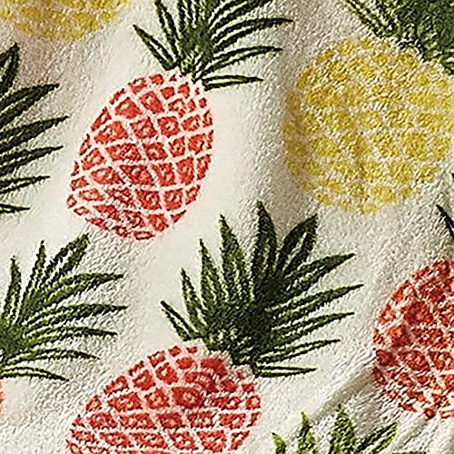 Plazatex Natural Pineapple Micro Plush Decorative All Seaon Throw Blanket 50" X 70" Multicolor #TOP1