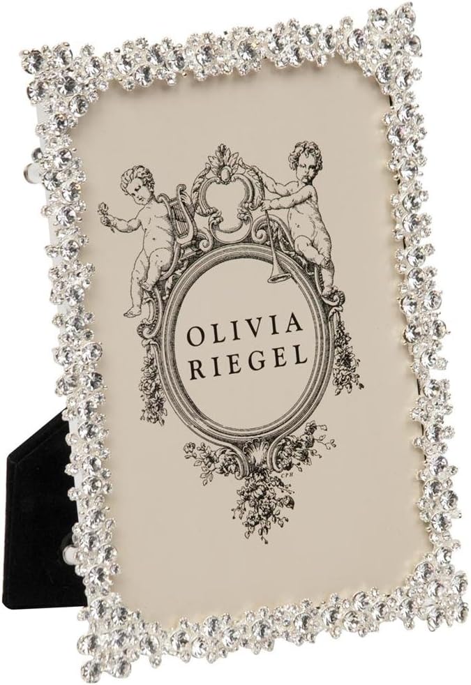 PRINCESS Austrian Crystal 4x6 frame by Olivia Riegel, Silver , 4x6