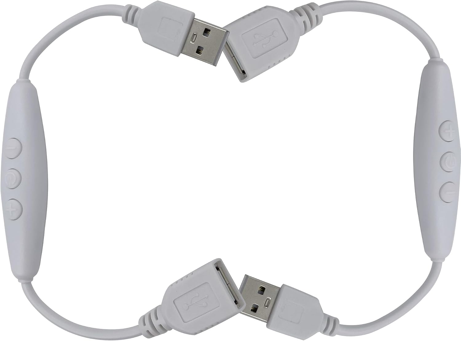 USB Male and Female Dimmer Switch 2Packs,6-Speed Dimming,ON-Off Function,Stepless Dimming,2A Current,22AWG Wire,16k Refresh Rate,60s delay Off,for 5V Single Color Led Lights(White) image 3
