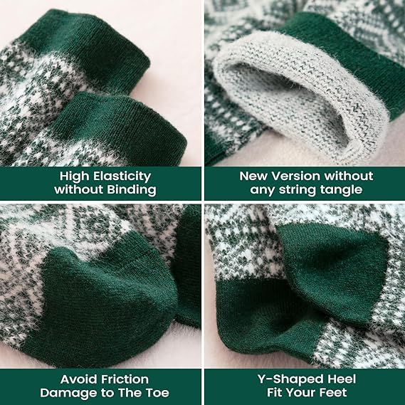 Premillow Wool Socks for Women - Winter Warm Vintage Thermal Boot Hiking Socks3
