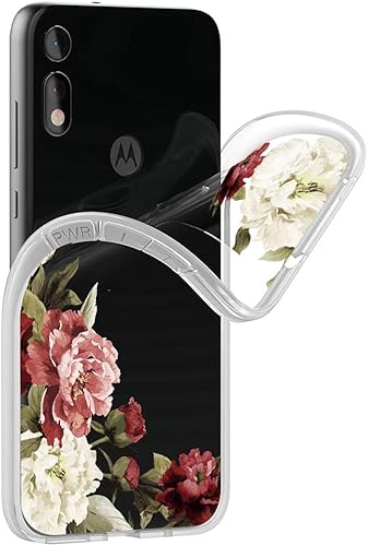Miniatura 3 de Funda para Moto E 2020, Motorola E 2020 para niñas y mujeres, delgada, a prueba de golpes, patrón transparente, suave, flexible, TPU trasero, funda