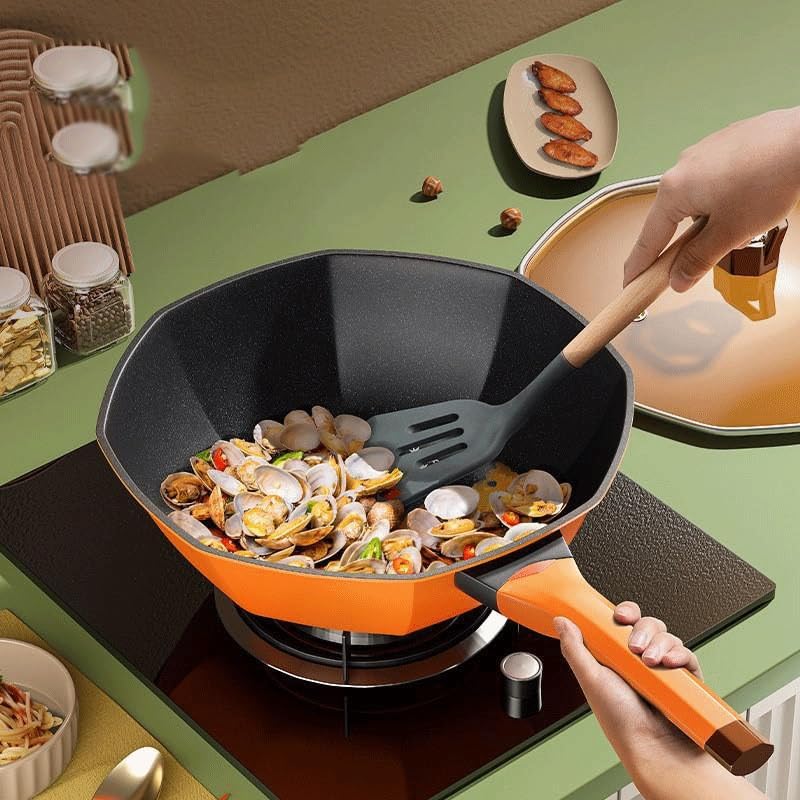 Amazon | HKGFAYO 家庭用の底が平らなフライパンに適したノン