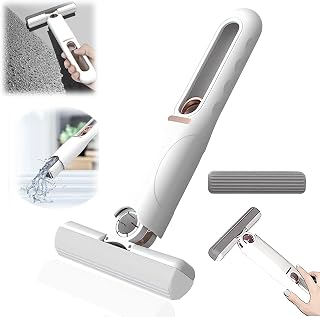2023 Portable Self-Squeeze Mini Mop, Lazy Hand Wash-Free Strong Absorbent Mop, Wet and Dry Mop for Desktop Car Glass Floor Cleaning