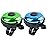 Xthuge Classic Bike Bell, Aluminum Bicycle Bell, Loud Crisp Clear Sound Bicycle Bike Bell for Adults Kids(Blue, Green-Right Hand Use-2 Pack)