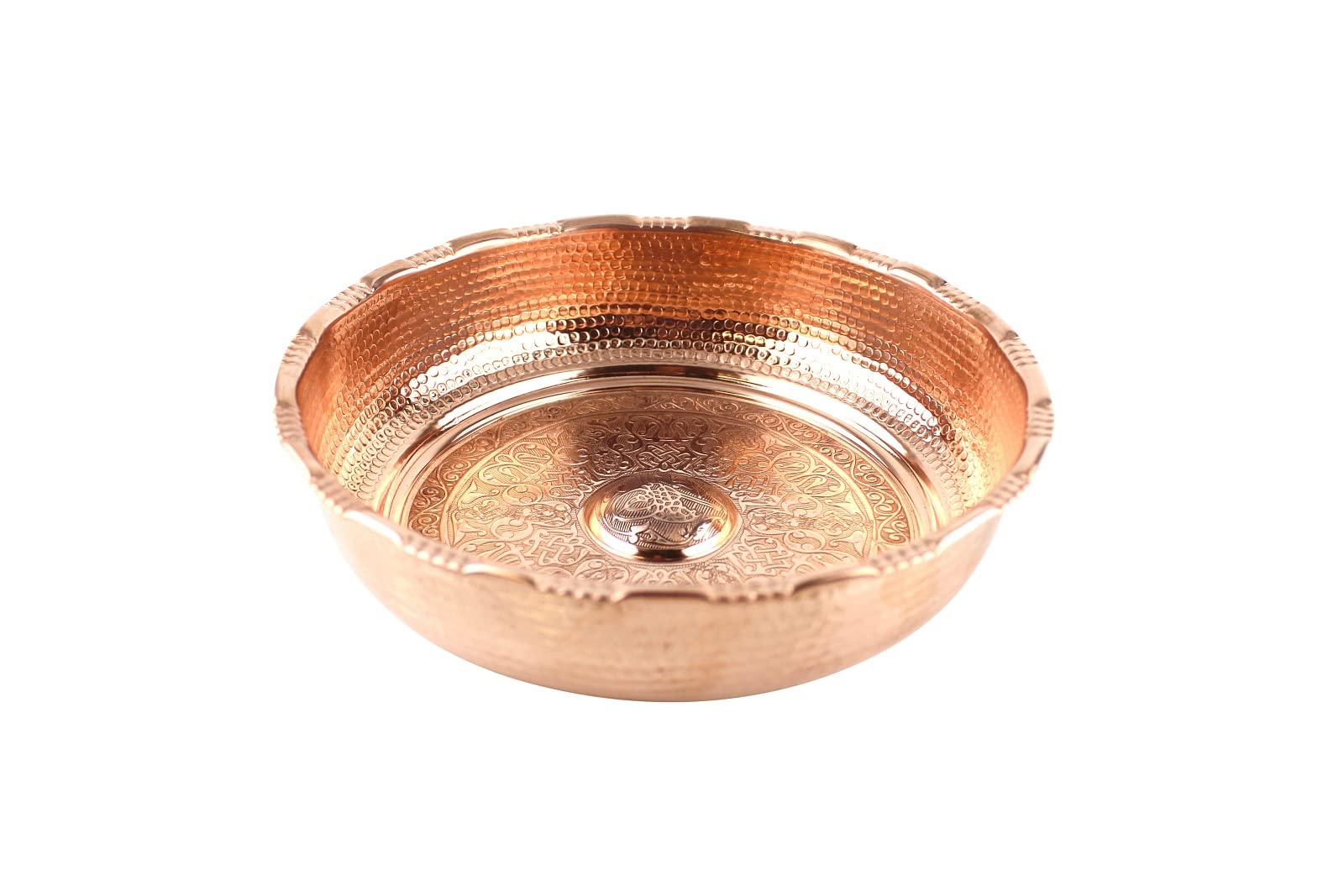 Orientalische Messingschale Handmade - Versilbert 16cm Ø, 200ml | Hamamschale Für Peelings & Deko