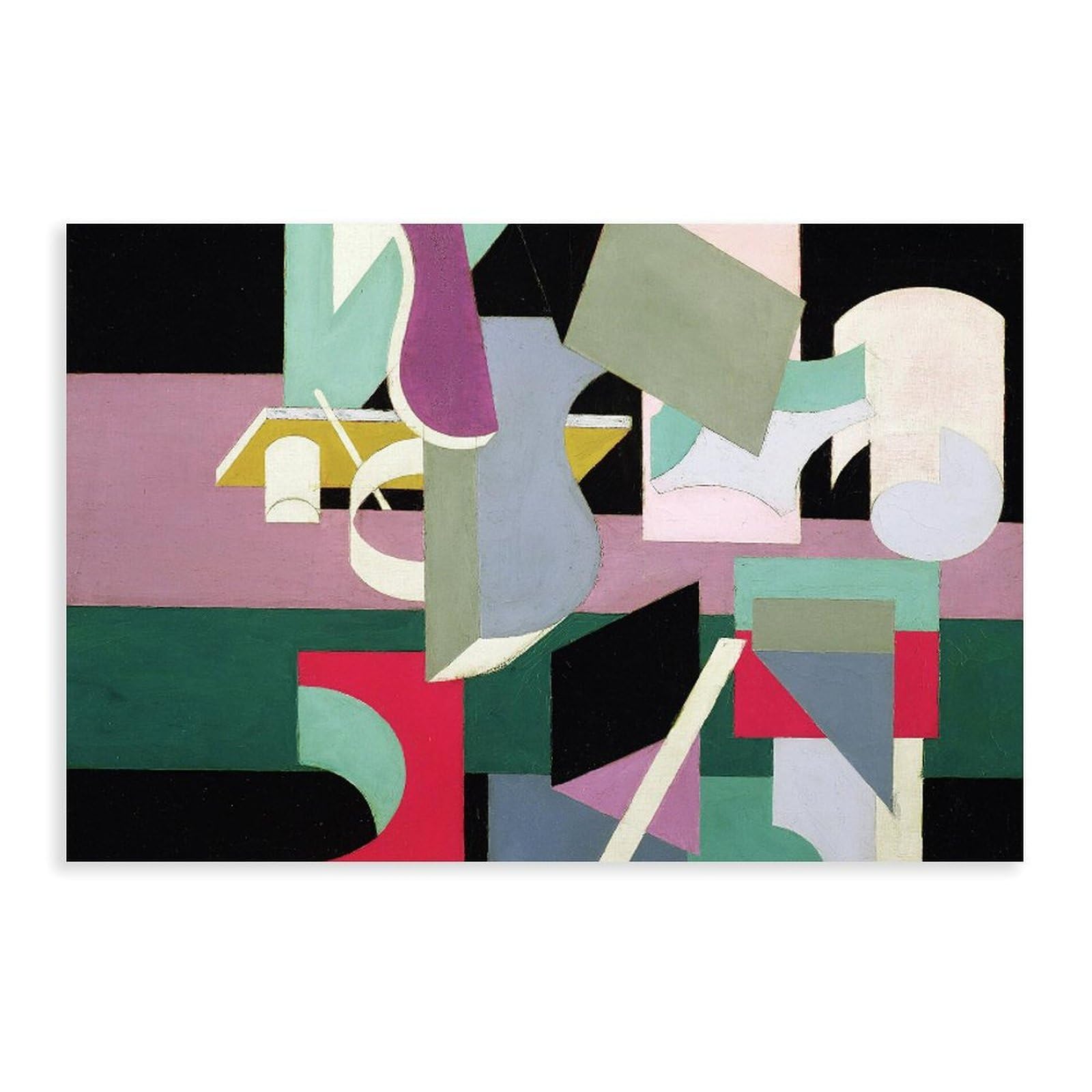DFJyjFGJJ Patrick Henry Bruce,Still Life,Wall Art Abstract Canvas Poster Bedroom Sports Landscape Office Room Decor Gift 20" L X 30" W