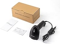 Vista 8 de Escáner de código de barras USB 1D con cable CCD, lector de código de barras compatible con pantalla, escáneres de código de barras para tienda