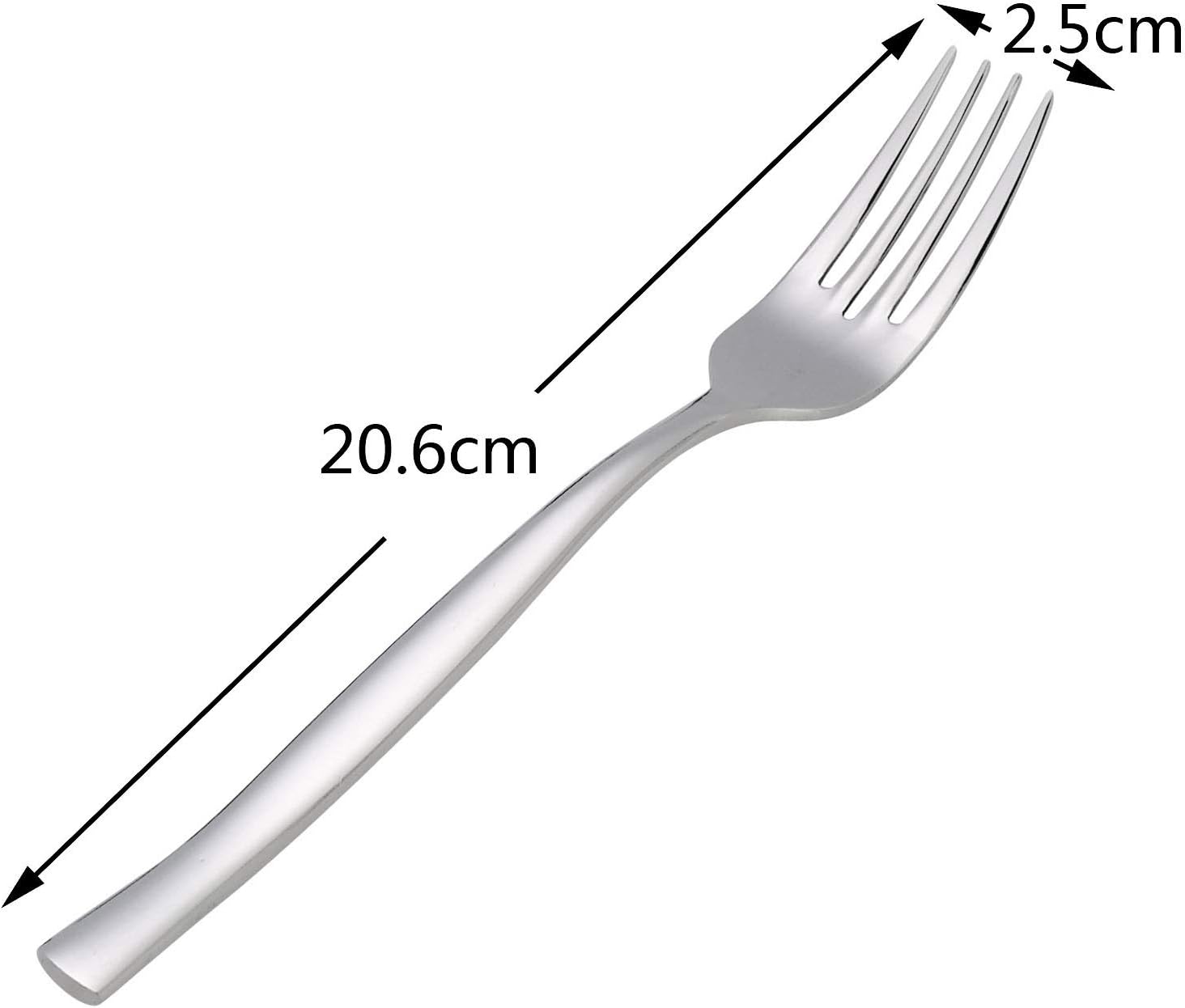 Xowine 12-Piece Dinner Forks, Table Fork Stainless Steel, Silver - Image 3