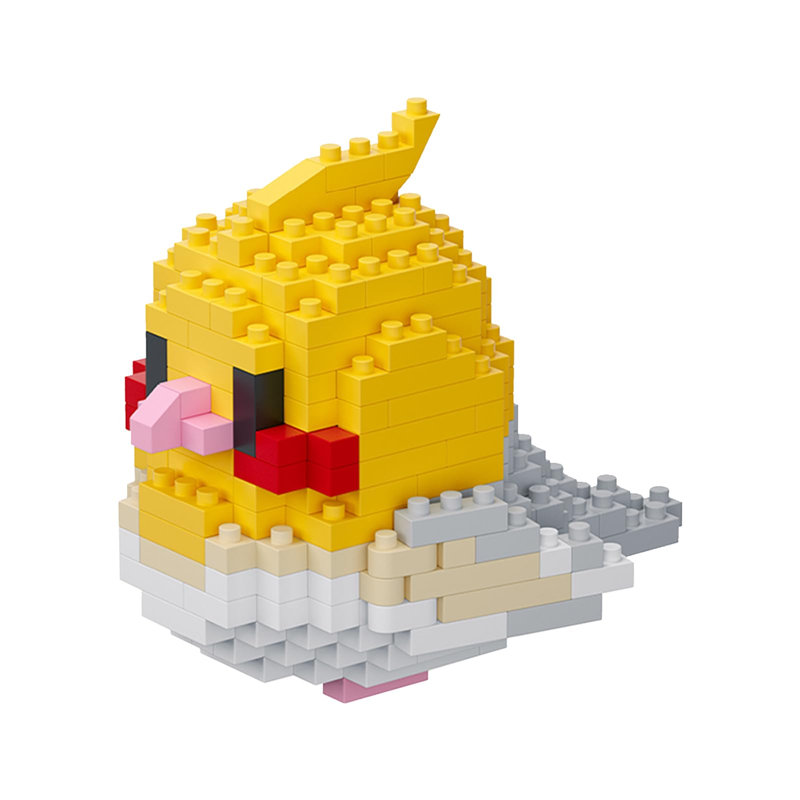 NOOLY Parrot Micro Building Bricks Kit Bird Thmed Blocks Set Decoration for Home and Office WKLJM-01 249Pcs (Yellow and White) 8915