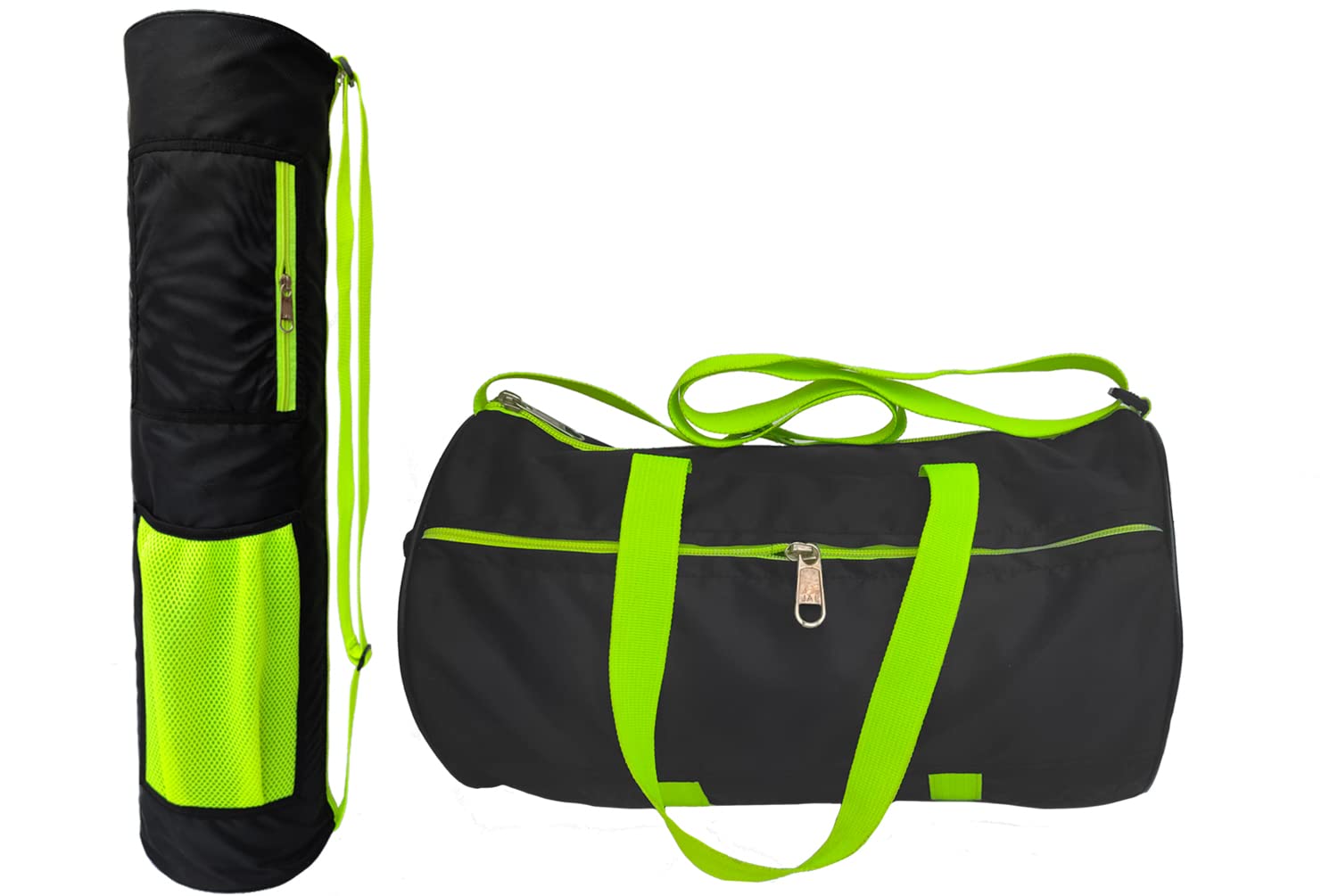 Panchtatava Trendy Black Neon Yoga Mat Cover/Yoga Mat Bag with Black Neon Duffel/Gym Bag for Men & Women-image-19