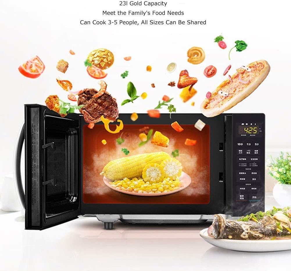 Household Microwave Oven Electric Microwaves 23L, Stainless Steel
