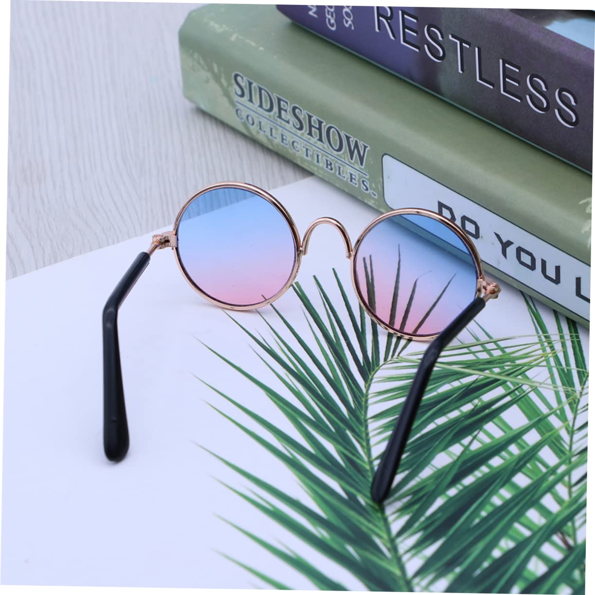 BESPORTBLE Stylish Pet Sunglasses for Small Dogs and Cats Metal Frame Fashion Glasses Uv Protection for Pet Photography