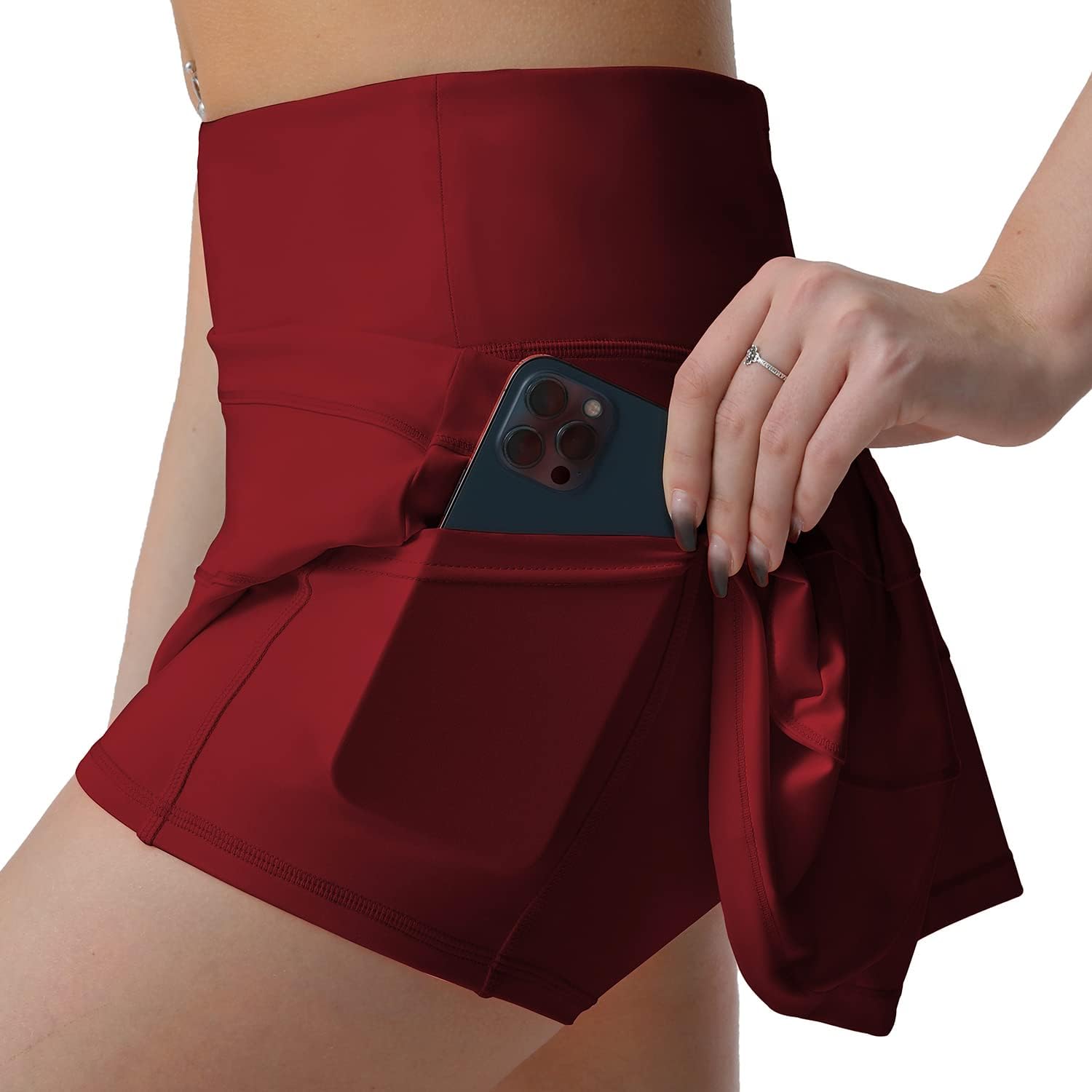 High Waisted Pleated Tennis Skirt with Pockets Athletic Golf Skorts for Women Casual Workout Built-in Shorts thumbnail